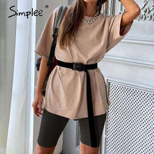 Load image into Gallery viewer, Simplee Casual solid new women's two piece