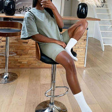 Load image into Gallery viewer, Simplee Casual solid new women's two piece