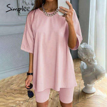 Load image into Gallery viewer, Simplee Casual solid new women's two piece