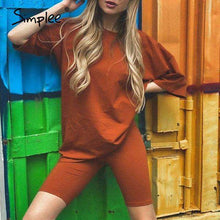 Load image into Gallery viewer, Simplee Casual solid new women's two piece