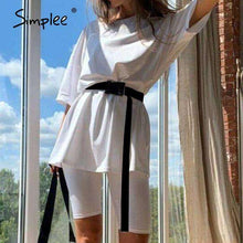 Load image into Gallery viewer, Simplee Casual solid new women's two piece