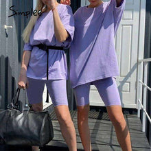 Load image into Gallery viewer, Simplee Casual solid new women's two piece