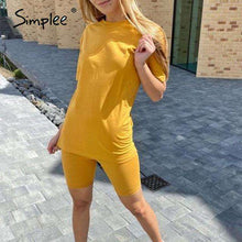 Load image into Gallery viewer, Simplee Casual solid new women's two piece