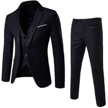 Load image into Gallery viewer, 3Pcs/Set Luxury Mens Suits Set Grey Formal
