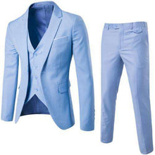 Load image into Gallery viewer, 3Pcs/Set Luxury Mens Suits Set Grey Formal
