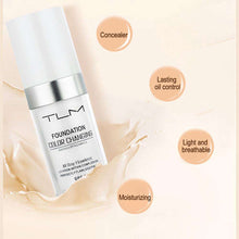 Load image into Gallery viewer, 30ml TLM Color Changing Liquid Foundation Concealer Longlasting Perfect Makeup Change To Your Skin Tone By Blending TSLM2
