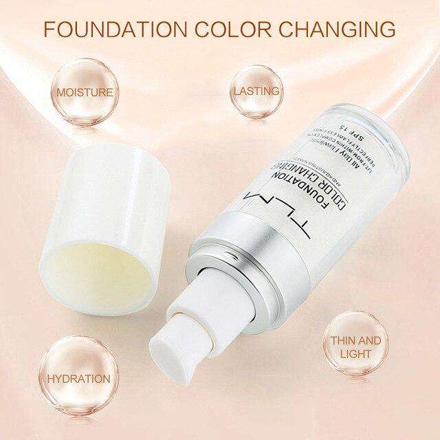 30ml TLM Color Changing Liquid Foundation Concealer Longlasting Perfect Makeup Change To Your Skin Tone By Blending TSLM2